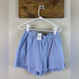 NWT J. Crew blue elastic waist / pull on gauze shorts size small- cute & comfy